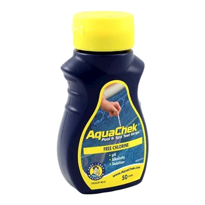 Pool & Spa Test Strips 4 In 1 Free Chlorine pH Alkalinity Stabiliser Aquache - Image 1 of 4