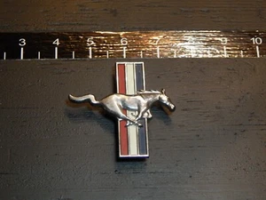 OEM Ford Mustangh Tri-color Running Horse Emblem Side Fender Badge Logo Chrome - Picture 1 of 3