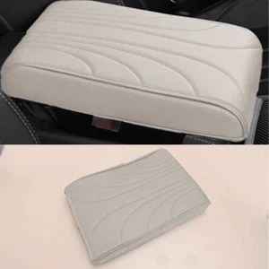 Universal Car Armrest Cover Arm Rest Cushion Center Console Pad Protector Beige - Picture 1 of 6