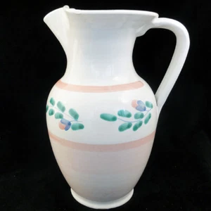 PINK GARLAND by Caleca Tall Pitcher 11" tall NEW NEVER USED made in Italy - Picture 1 of 4