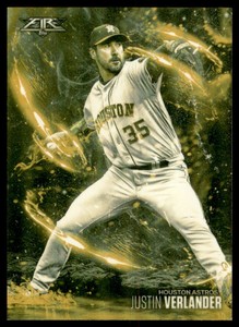 2018 Topps Fire Flame Throwers Gold #FT11 Justin Verlander