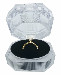 24 Stck. Großhandels-Mengen Kunststoff Klar Kristall Schmuck Ring Display Aufbewahrungsboxen - Bild 1 von 2