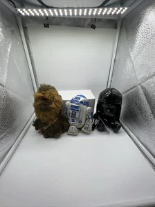 STAR WARS R2-D2 Darth Vader Chewbacca Plush Lot Read - Picture 1 of 9