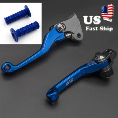 Empuñaduras con logotipo de palanca de freno de embrague pivotante CNC para Yamaha YZ125/250 15-22 YZ250F 09-22 Foto 1 de 4