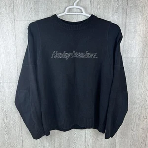 Vintage 90s Y2K Harley Davidson Official Sweater Pullover Embroidered Men’s L - Picture 1 of 12