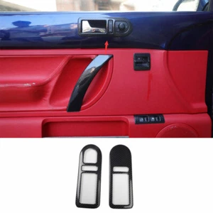 ABS Carbon Fiber Interior Door Handle Cover Trim 2PCS For VW Beetle 2003-2005 - Picture 1 of 6
