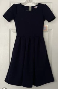 LuLuRoe Amelia Damen Größe Kleid XXS Marineblau Kurzer Rückenreißverschluss Neu mit Etikett - Bild 1 von 6