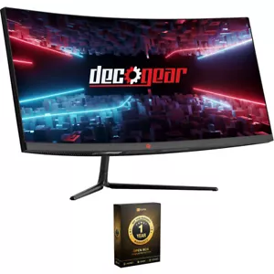 Deco Gear 30" Curved Monitor, 200Hz, 1ms MPRT (Open Box) + 1 Year Warranty - Picture 1 of 12