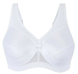 Glamorise MAGIC LIFT Bra 50B (MOISTURE-WICKING) Wireless COTTON-BLEND WHITE NEW - Picture 1 of 12