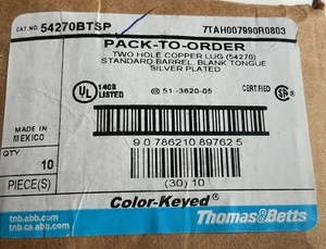 Thomas & Betts Barrel Lug 54270BTSP (caja de 10) - Imagen 1 de 3