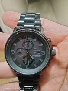 CITIZEN PROMASTER NIGHTHAWK ECO-DRIVE BLACK CHRONOGRAPH 42MM MEN WATCH $575 - Picture 1 of 11