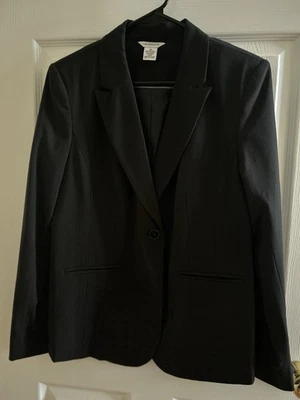 Blazer negro de corte clásico Liz Claiborne para mujer Foto 1 de 4
