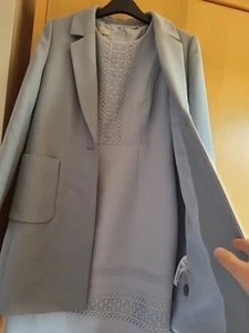 mother of the bride Hobbs grey/silver dress and jacket - Picture 1 of 9