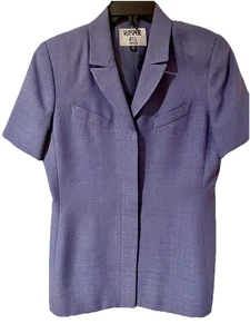 KASPER ASL Petite, azul manga corta, talla 8 - Imagen 1 de 7