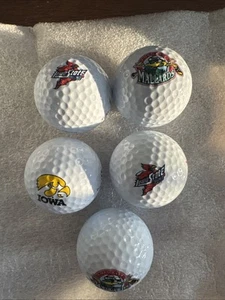 Set Of 5 Golf Balls Quad City Mallards, Iowa State University, Iowa Hawkeye Logo - Picture 1 of 8