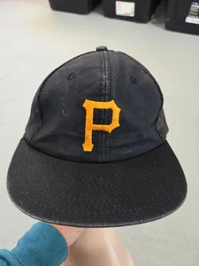 Cappello camionista vintage Pittsburgh Pirates nero a rete posteriore snapback - Foto 1 di 7