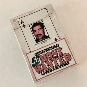 Limited Edition 52 Iraq's Most Wanted Playing Card Deck ~ Saddam Hussein Sealed - Picture 1 of 5