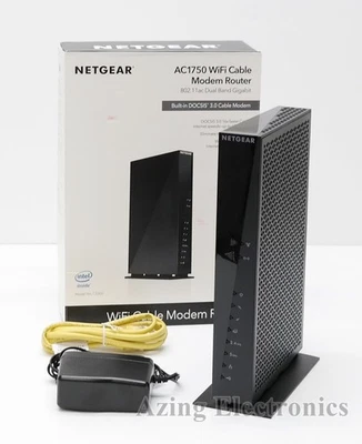 NETGEAR C6300 AC1750 Dual-Band Router Cable Modem - Black - Image 1 of 4