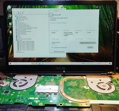 Placa base Motherboard , Asus UX550V UX550VD , i7-7700HQ , 8GB RAM - Imagen 1 de 3