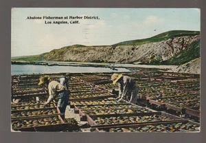 Los Angeles CALIFORNIA 1913 ABALONE FISHERMEN Fishing Harbor District Beach CA - Picture 1 of 3