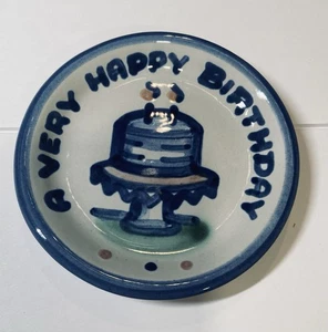 M. A. Hadley A VERY HAPPY BIRTHDAY TO YOU Pottery Trinket Dish Cupcake Plate - Picture 1 of 3