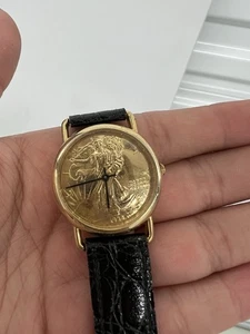 Original Vintage Walking Liberty Half Dollar 1986 Anniversary Watch. SELTENER FUND - Bild 1 von 6