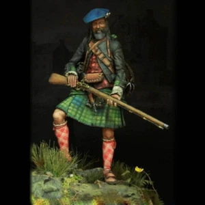 1/24 Resin Model Kit Highlander 18 Century Unpainted - Picture 1 of 2