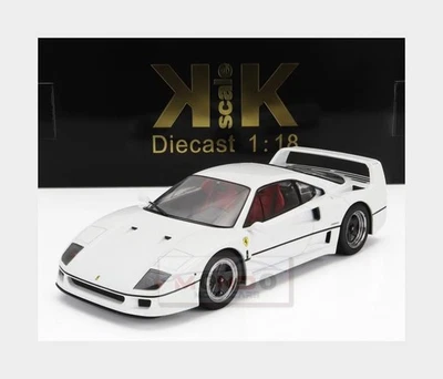 1:18 KK SCALE Ferrari F40 1987 Personal Car Sultan Of Brunei White KKDC180695 Mo - Image 1 of 2