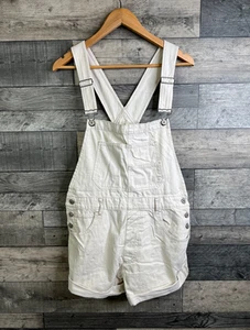 Free People Ziggy Shortalls Dungarees Size Large Ivory Shorts We The Casual - Picture 1 of 11