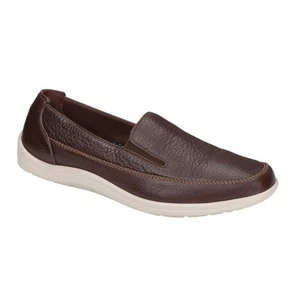 SAS Mens Weekender Oporto Slip On Loafer Brown Leather Size 12.5 Wide NIB - Picture 1 of 13