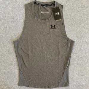 Under Armour Heat Gear Canotta a Compressione Grigio Uomo Large - Foto 1 di 11