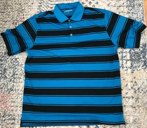 Nike golf polo blue with black stripes new polyester L - Picture 1 of 3