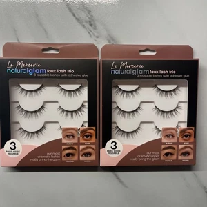 Le Mercurie Natural Glam Faux Lash Trio - selbstklebende dramatische Wimpern - Bild 1 von 6
