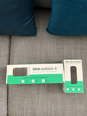 Blink Video Doorbell + 2 Outdoor 4 Smart Cameras + Sync Module Core Bundle - Image 1 of 4