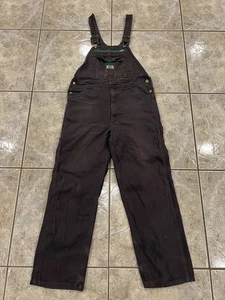 Mens 34X32 LIBERTY Duck Canvas Bib Overalls Unlined Work Chore Farmer Gray Grey - Picture 1 of 14