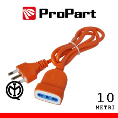 PROLUNGA CAVO ELETTRICO ITALIANA 10MT 16A ARANCIONE - Immagine 1 di 2