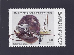 SOUTH CAROLINA   SC8   WATERFOWL DUCK STAMP  1988  MNH     ARTIST SIGNED - Picture 1 of 1