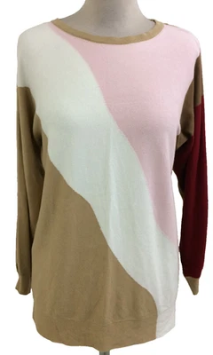 Jersey para mujer Monsoon talla S marrón mezcla mangas Dolman medio usado F1 Foto 1 de 4