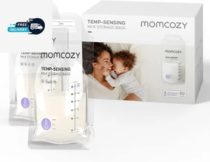 Breastmilk Storage Bags 50Pcs, Temp-Sensing Discoloration Milk Storing Bags for - Picture 1 of 12