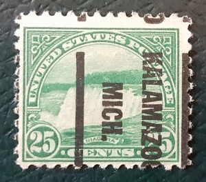 US 1922 25c Scott 568 Niagara Precancel KALAMAZOO MICH. F/VF 5169 - Picture 1 of 2