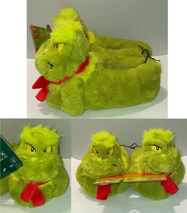 NUEVO The Grinch Dr Seuss Damas Envoltura Cerrada Suave Felpa Casa Zapatos Zapatillas M-XL - Imagen 1 de 4