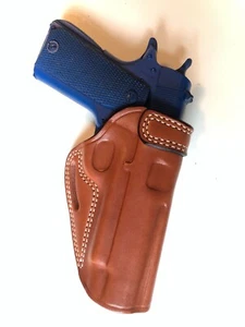 Premium Leather Belt Holster COLT / KIMBER / RUGER 1911  5" bbl   - (# 7011 Brn) - Picture 1 of 5