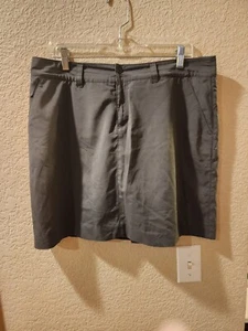 Women's LPGA Golf Tennis Skort  Charcoal Gray Poly Spandex Zip Fly Size 10 - Picture 1 of 11
