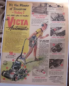 victa 18 automatic mower advert 1958 ( reproduction) - Picture 1 of 1