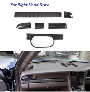 RHD Carbon Fiber Interior Dashboard Trim For Porsche 718 Boxster Cayman 911 982 - Picture 1 of 9