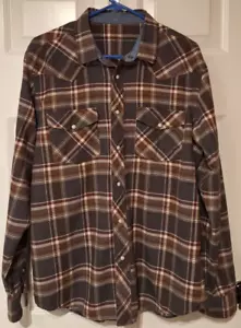 Camicia Vintage Perla Snap Uomo Grande Plaid Flanella Sears Western Wear - Foto 1 di 6