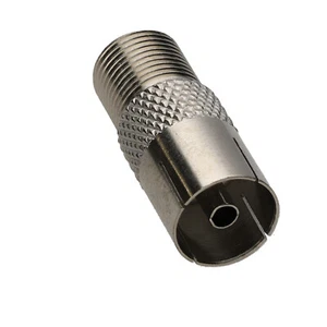 F Connecteur Prise Vers RF Coax Aérienne Adaptateur Femelle TV / Câble / Virgin - Afbeelding 1 van 5