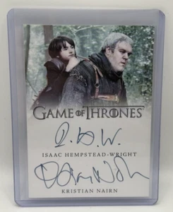 Game of Thrones Isaac Hempstead-Wright / Kristian Nairn Dual Auto Card - RARE - Bild 1 von 2