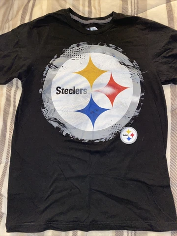 PITTSBURGH STEELERS T Shirt Men’s MEDIUM NFL TEAM APPAREL Ring Spun Soft Black Cover