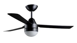 Ceiling fan with light kit and remote control Bayside Megara Black 122 cm 48" - Picture 1 of 2
